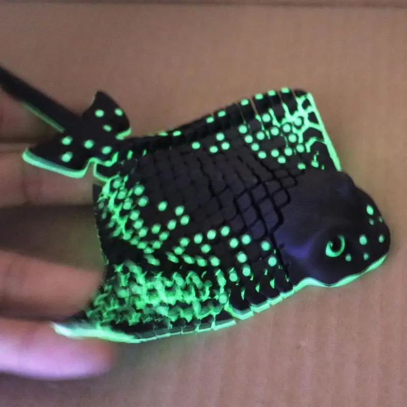 Luminous Stingray Toy 3D Printed Manta Ray Bionic Aquatic Animal Glow Figurine For Desk Shelf Decor