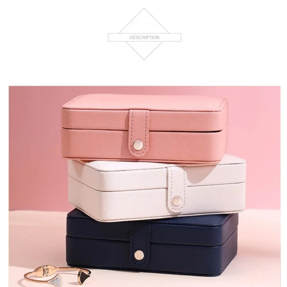 Portable Large Capacity Jewelry Storage Box Simple Dustproof Storage Boxes Earrings Jewelry Bag