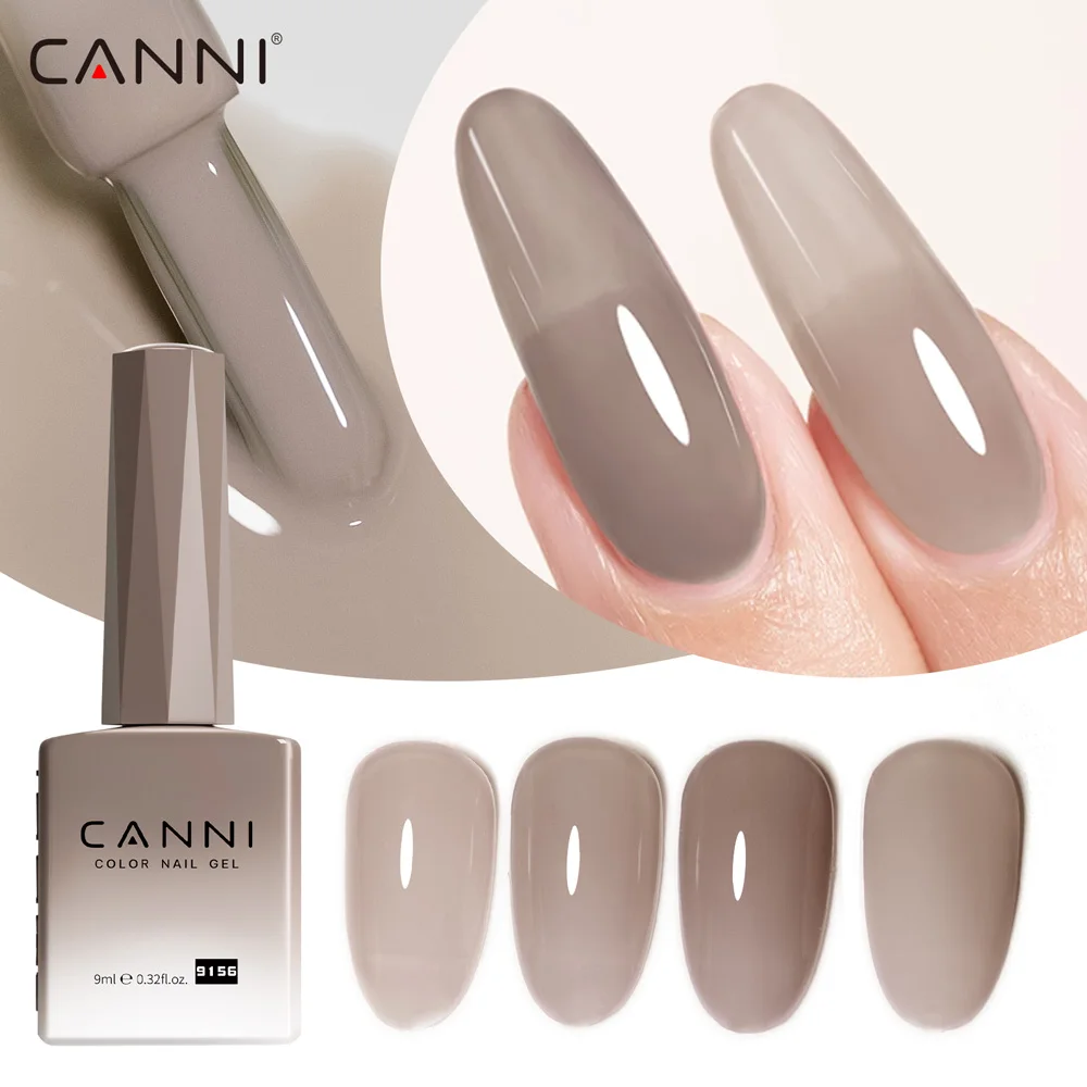 CANNI HEMA FREE Nagelgelpoliermittel Jelly Nude Pink Collection Cat Eye Gel French Gel Soak Off UV LED Semi Permanent Gel Nail 9 ml