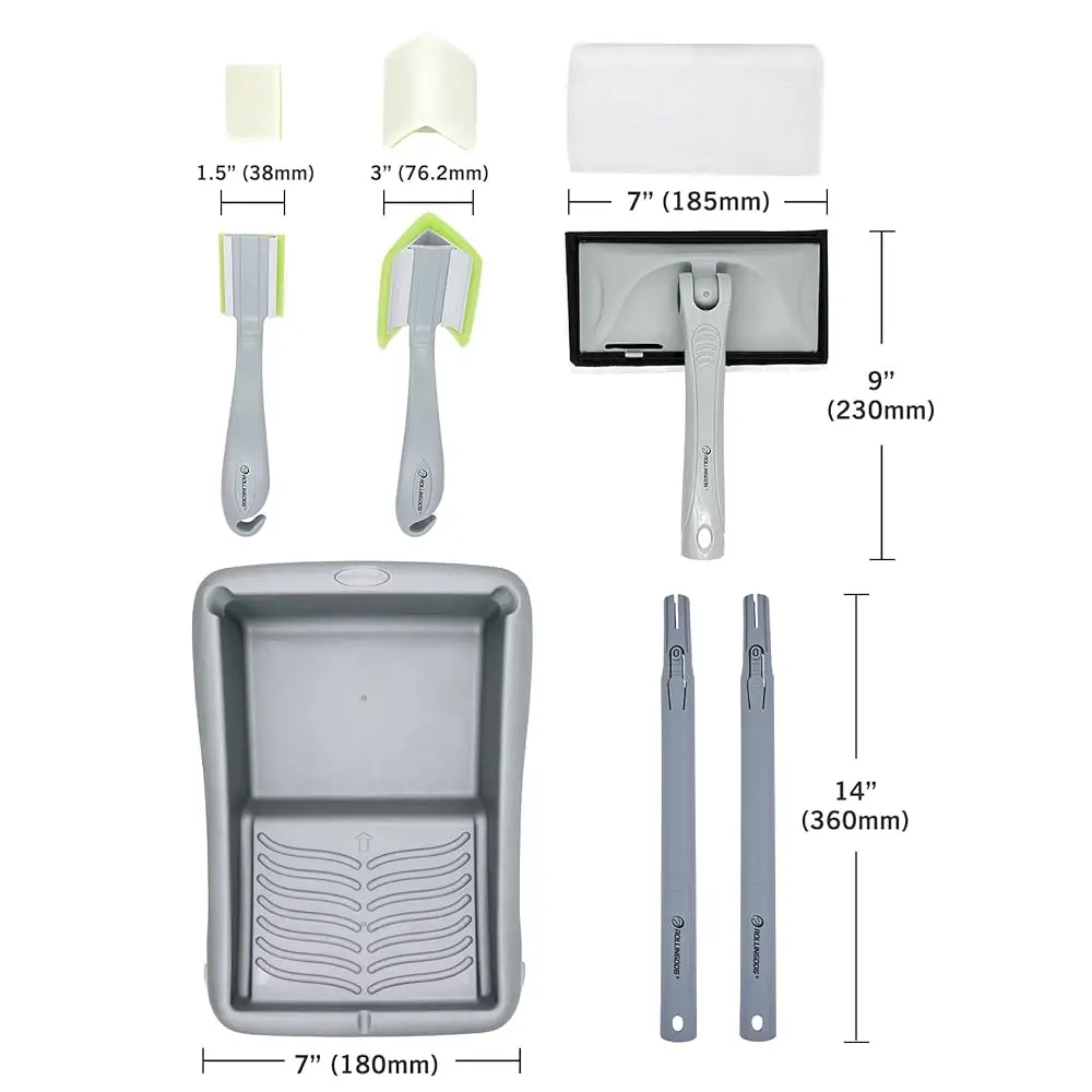 Paint Pad Set - Paint Pads For Decorating Walls And Ceilings, No Spatter Smooth Surface