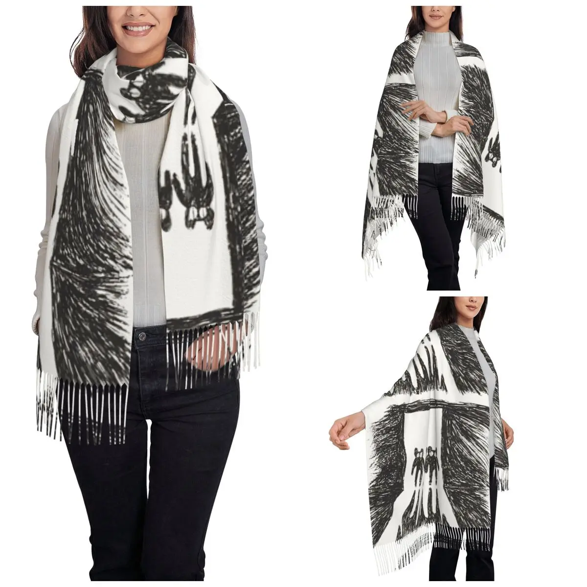 Radioheads Rock Shawl Wrap Womens Warm Large Soft Scarf Music Neckerchief Shawl Scarves