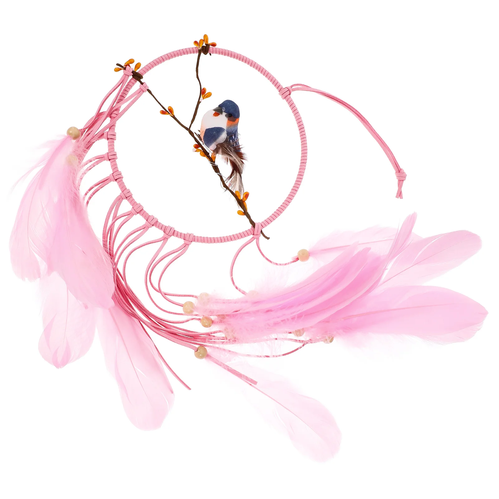 

Woven Dream Catcher Decor Iron Film Cotton Rope Hanging nament Compact Lightweight Bedroom Living Room Macrame Wall