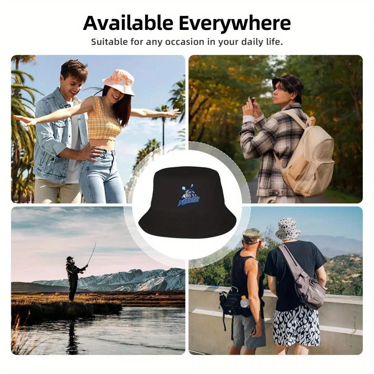 Cappello da pescatore con logo Moose Visiera Snapback Berretto da golf Cappello da gentiluomo da uomo di marca di lusso da donna