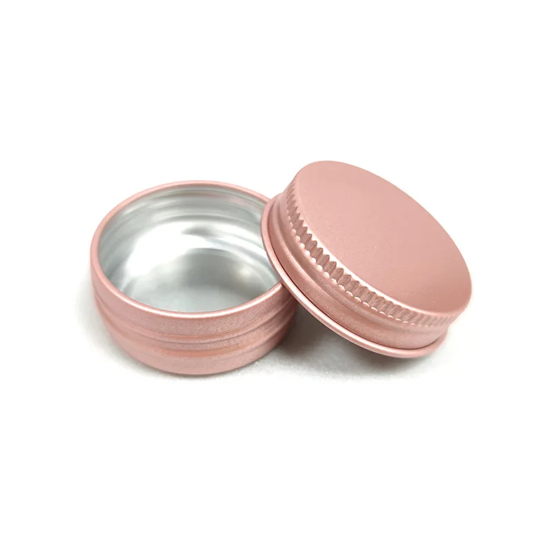 100Pcs 5g 10g 15g 20g 30g 50g 60g 100g Empty Rose Gold Metal Aluminum Tins Cans Screw Top Round Candle Spice Face Cream Cans