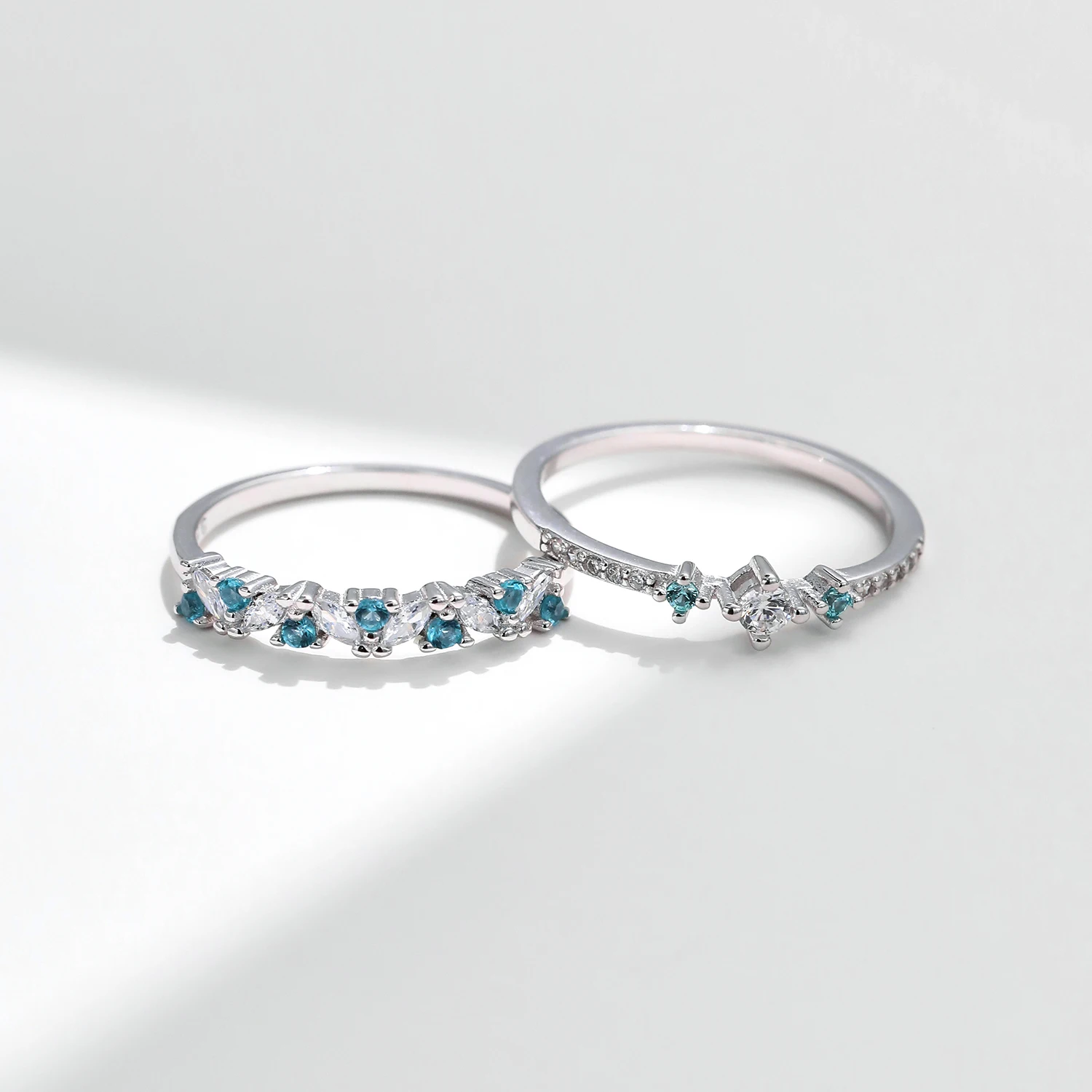 Women's 925 Sterling Silver Eternity Band Ring, Stackable