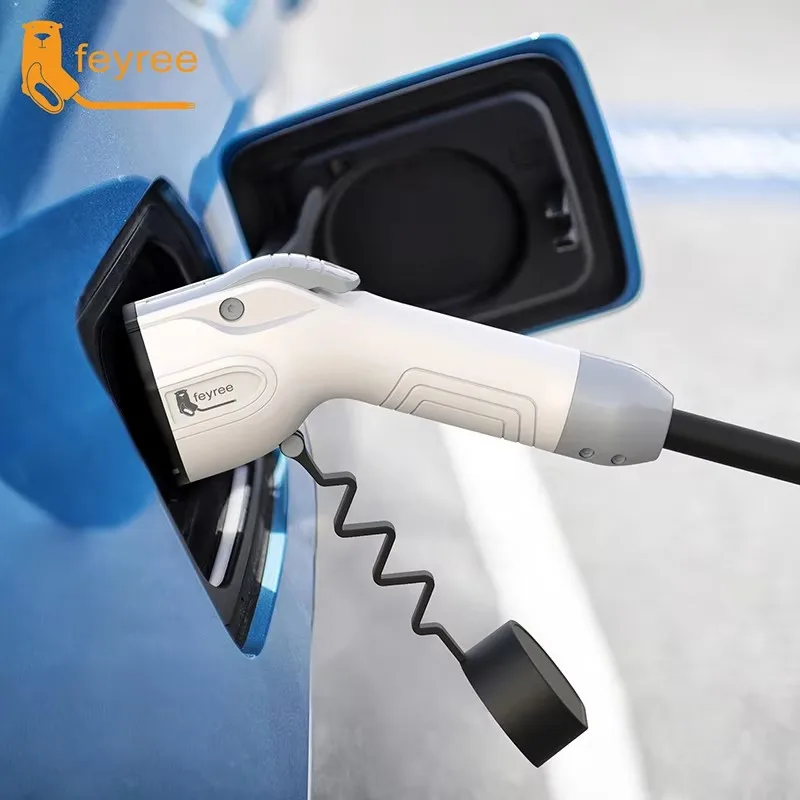 Feyree V2L Cable Discharge Plug EV Charger GBT Socket 16A Charging Cable 5m with EU Adapter Outdoor Power Station Electric Car