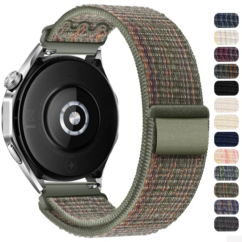 20mm 22mm Smart Watch Strap for Amazfit Balance GT4/3/2 46mm Nylon Loop Bracelet for Samsung Galaxy Watch 4/6 Classic 5 Pro 45mm