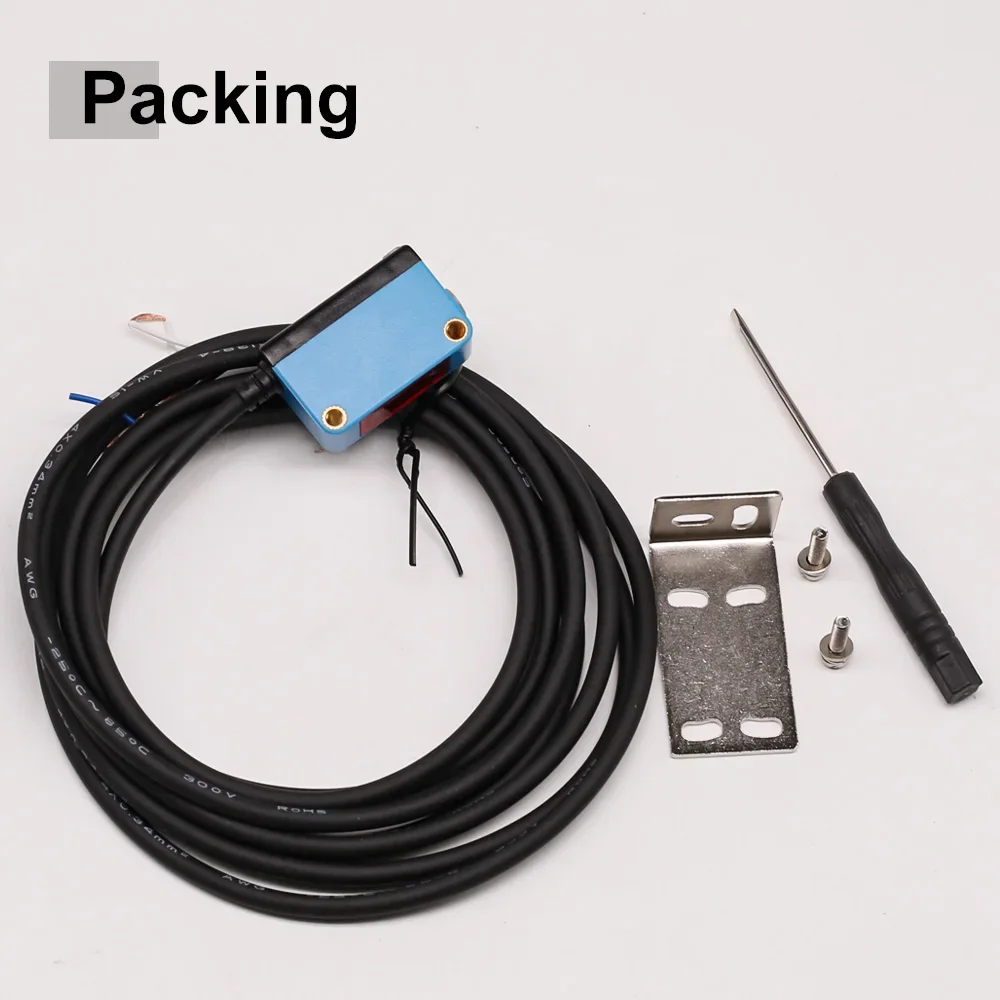 Cloweit Square Photoelectric Switch 30cm Distance White Black Color Background Suppression Infrared Photocell Sensor GTB6-DC30