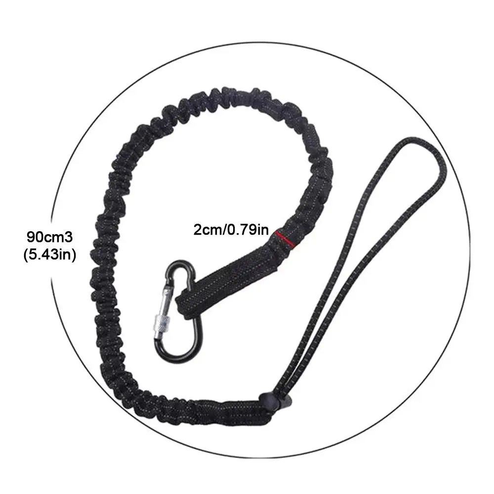 With Carabiner Hook Safety Bungee Tether Lanyard 90*2cm 5 Colors Safety Rope Climbing Working Anti-Falling Rope