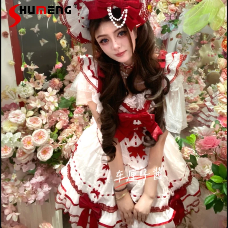 

Japanese Lolita JSK Ballet Style Elegant Daily Princess Dress 2025 Autumn New Original Design Sweet Sleeveless Slim Fit Vestidos