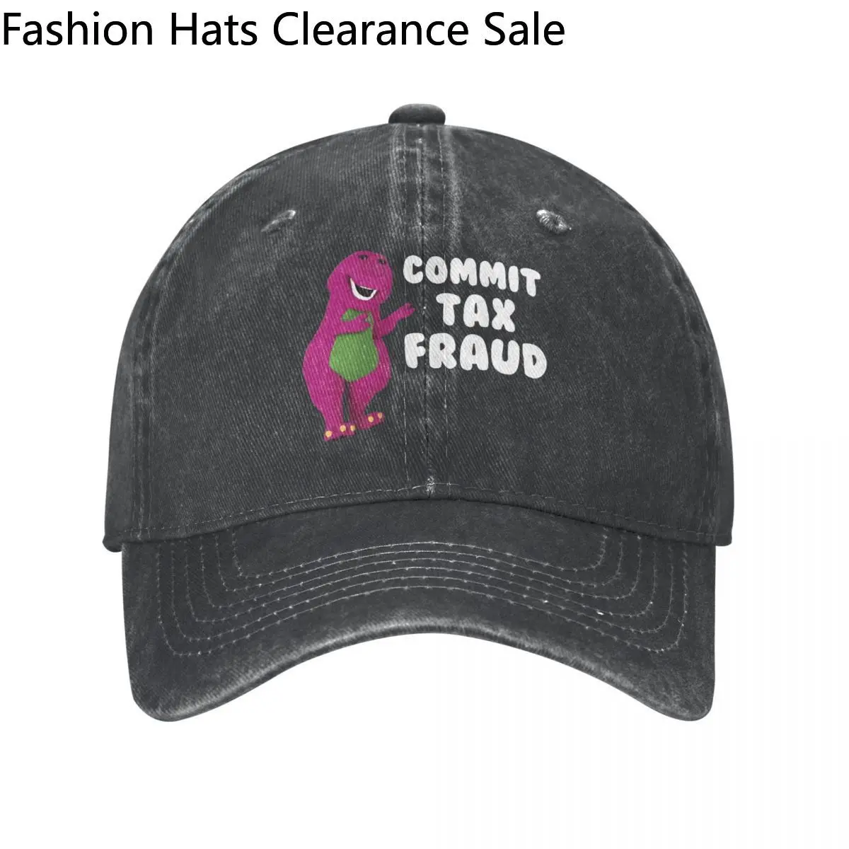 Retro Commit Tax Fraud Funny Baseball Caps Unisex Distressed Cotton Sun Cap Outdoor Activities Caps Hat