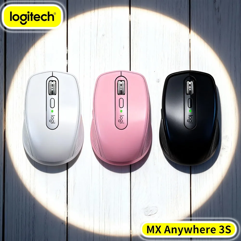 High-Performance MX Anywhere 3S - 8000 DPI Darkfield, Hyper-Scroll, Silent Click, Great For Business Trip & Office Essential