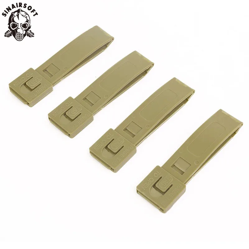 4PCS/Set Short Tactical Molle System 3 Inch Malice Clips Strap Universal For Kydex Holster Knife Sheath Molle Attachment