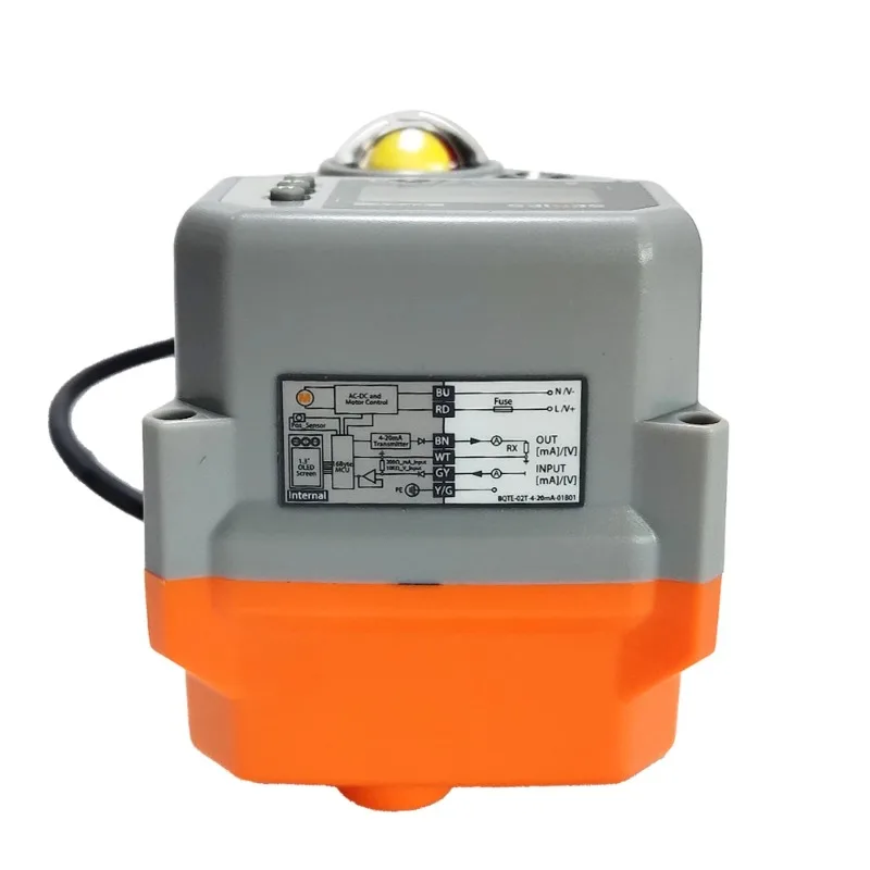20Nm Intelligent Electric Control Actuator analog 0-5V,0-10V,4-20mA Proportional Valve Actuator 220V/24V for water regulating