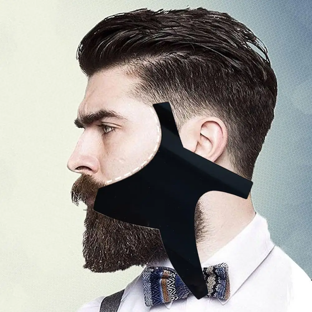 Extra Clean Neck Line Trimmer Beard Styling Comb Beard Lineup Guide Kit with Pencil Liner Beard Shaper Template Tool for Styling