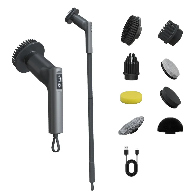 

Cleaning brush Multifunctional electric cleaning 8 brush head long and short handle handheld cleaning