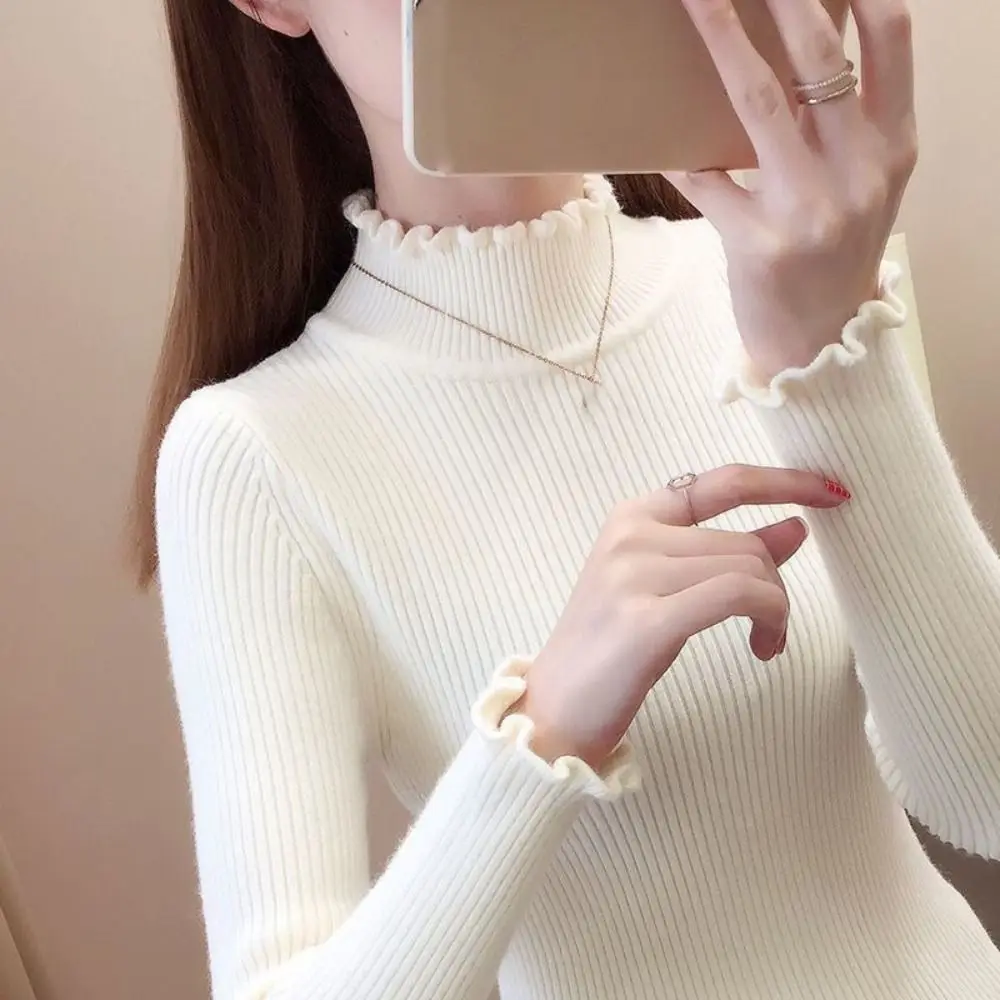 

Женское термобелье с высоким воротником, утепленный плюшевый пуловер с длинными рукавами, теплый топ, одежда для сна, майки, осенне-зимний топ