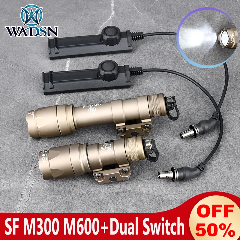 

WADSN Scout Light M300M600 SF фонарик двухфункциональный переключатель тактический светодиодный белый свет постоянный на CS Wargame фонарик лампа для охоты