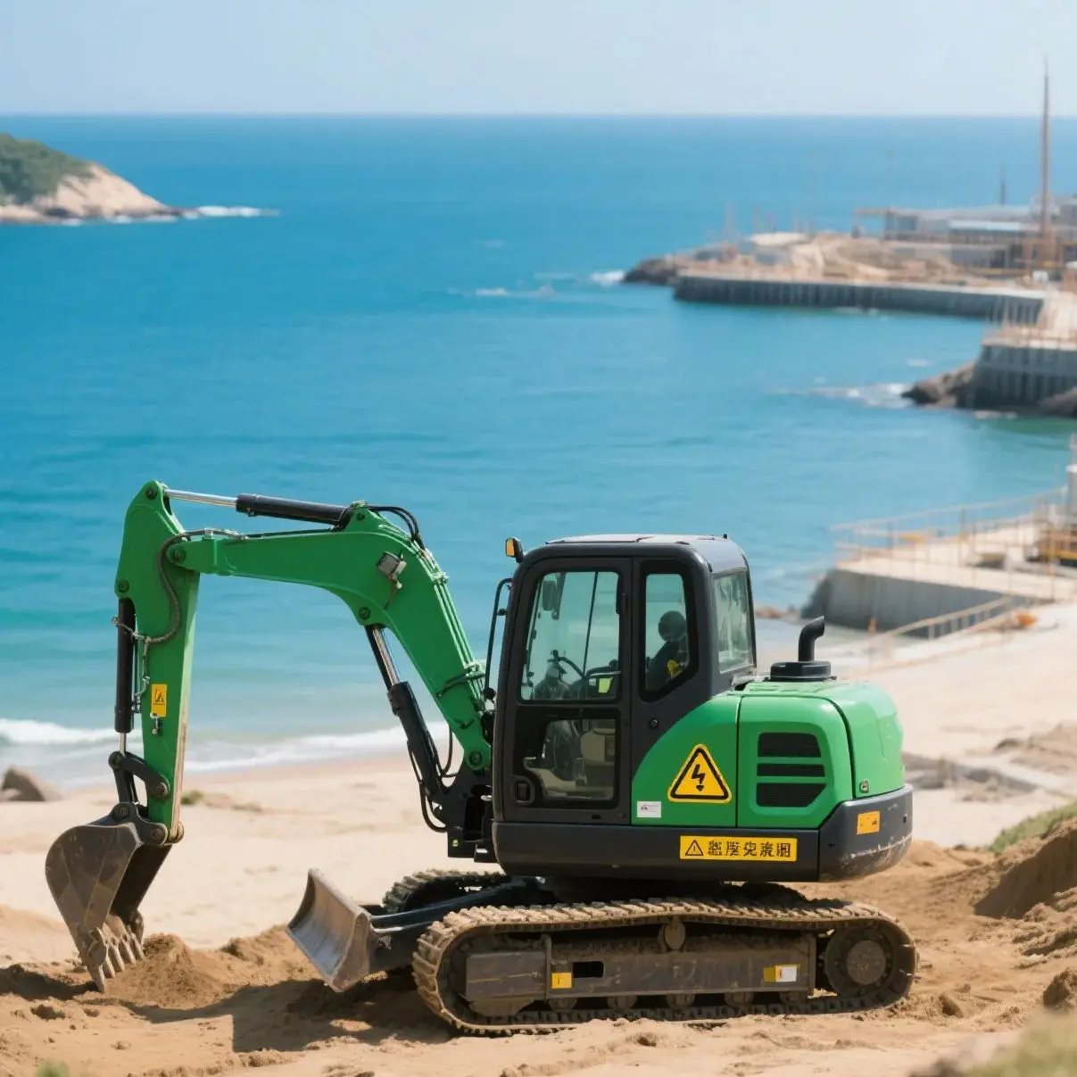

Small excavator with 3-ton mechanical bucket depth, optional accessories and customized color delivery