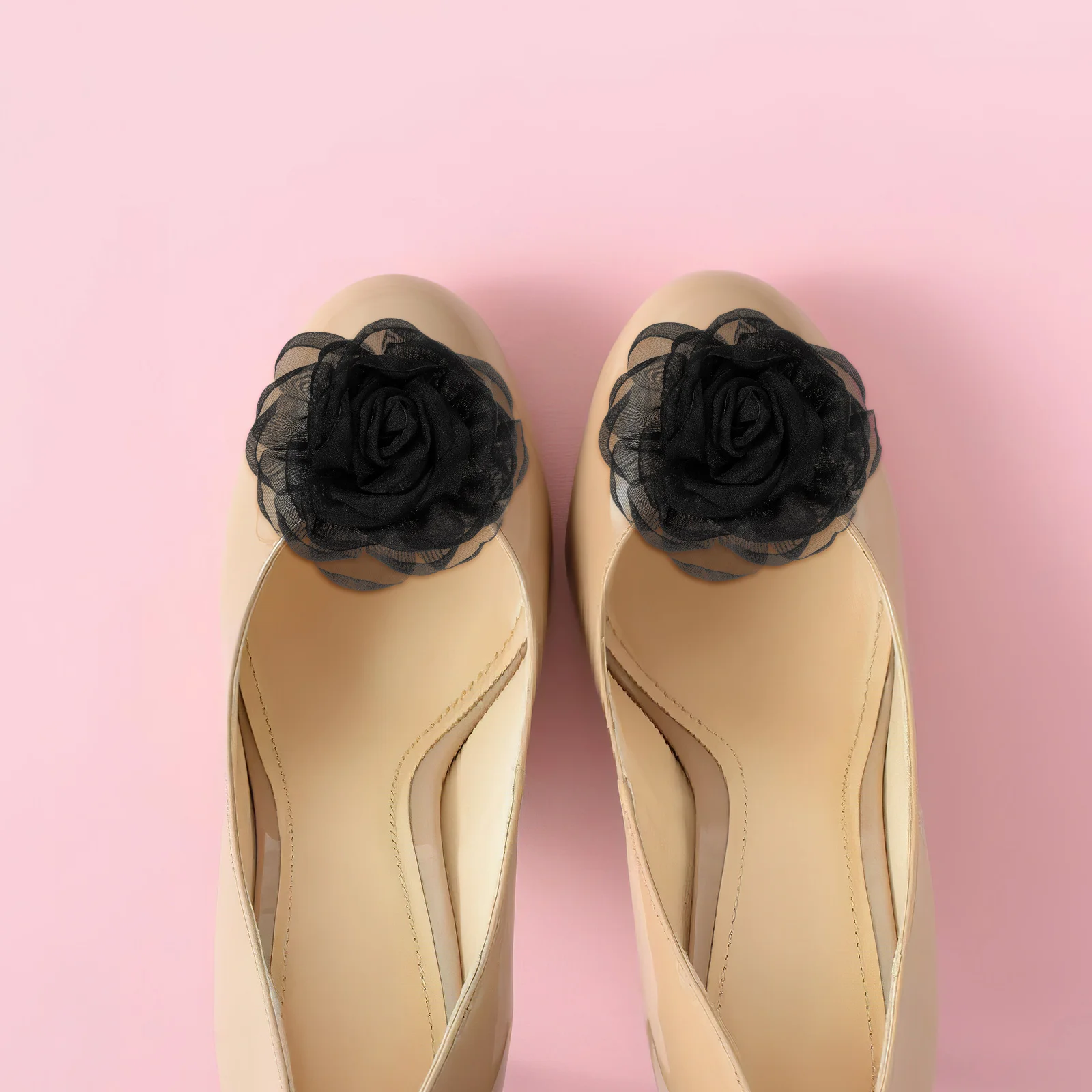 

1 Pair Lace Rose Shoe Buckles Detachable Flower Clips Women Wedding Party Daily Wear Shoe Embellishments Accessories Flats Heels