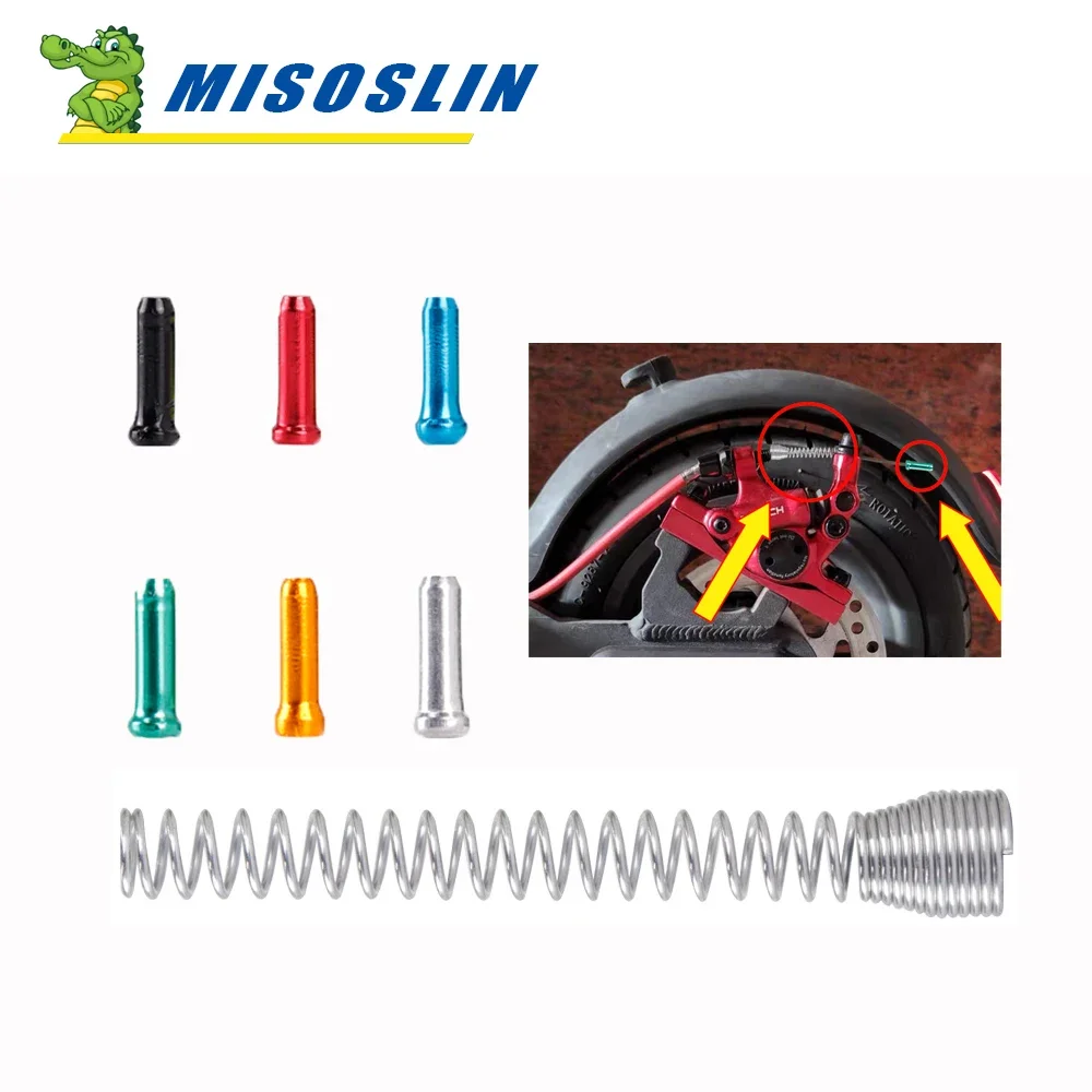 For M365 Brake Scooter for Xtech Brake Stainless Steel Retractable Brake Springs Shift Line Color Tail Cap Colorful Accessories