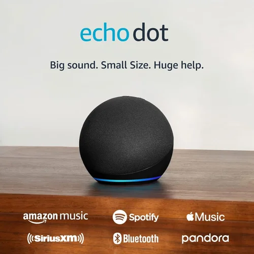 Imagen 2 del producto Amazon Echo Dot (5a generación), Altavoz Alexa con sonido vibrante, ideal para dormitorios, comedor y oficinas, versión estándar
