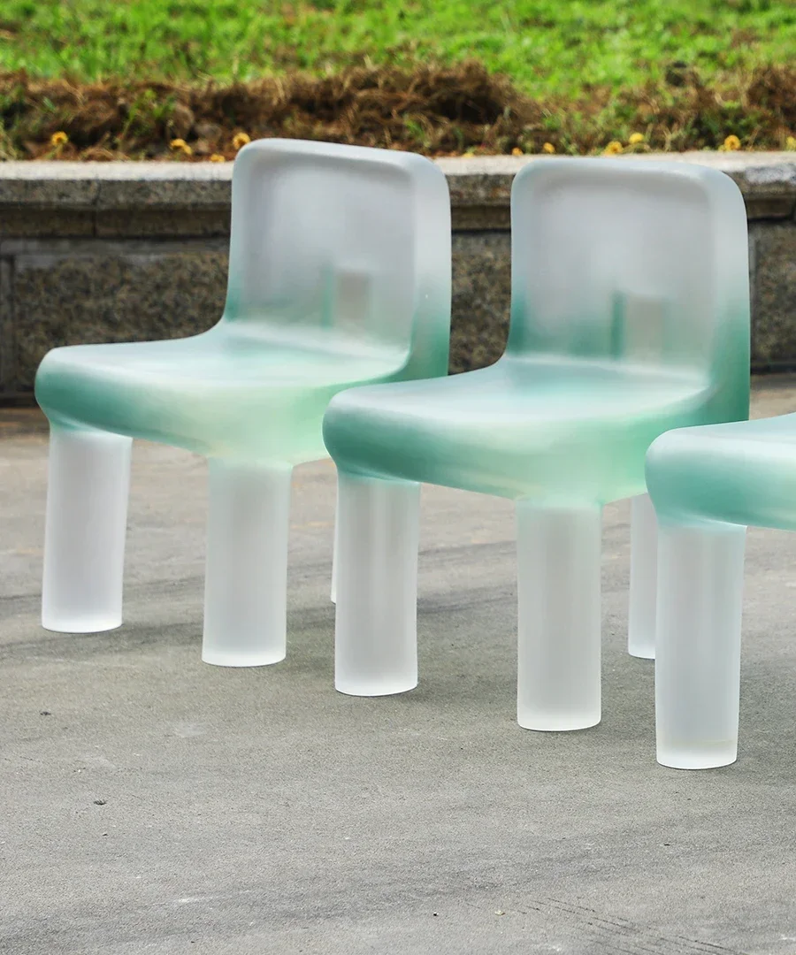 Dining room chair transparent resin acrylic stool