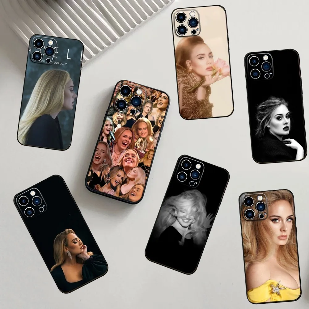 A-Adele Singer Phone Case For iPhone 16,15,14,13,12,11,Pro,X,XS,Max,XR,Plus,Mini Soft Silicone Black Shockproof TPU