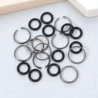 

12Sets Impact Wrench Retainer Rings Socket Clips Iron Rubber Durable Tool Parts Replacement Wrench Ring Impact Friction Ring