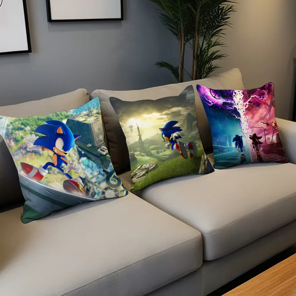 cushion cover For Home Bedroom S-Sonics Room Decoration Living Game Room Sofa Pillow Case Suitable