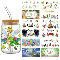 Disney Peter Pan Tinker Bell Wrap UV DTF Sticker for 16oz 20oz 10oz Cup Wrap Decal Transfer Sticker Label DIY Logo Self adhesive