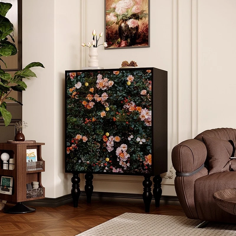 retro solid wood home drawer cabinet, living room storage, dining side cabinet, bedroom, bedside locker, chest of drawers