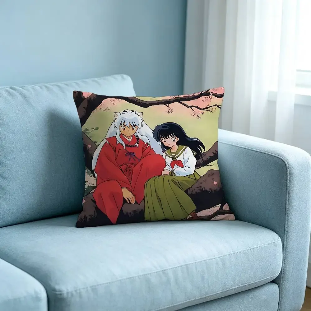 Amine I-Inuyasha-S Customizable Square Pillowcases, Stylish And Soft, Perfect For Beds, Cars, And Sofas.