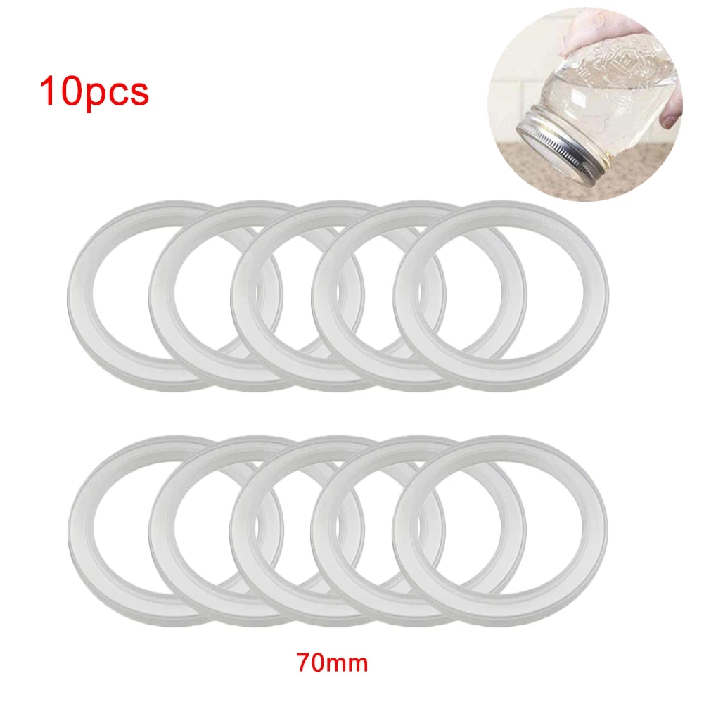 10Pcs Silicone Jar Gaskets Replacement  Airtight Silicone Gasket Sealing Rings for Regular Mouth Canning Jar