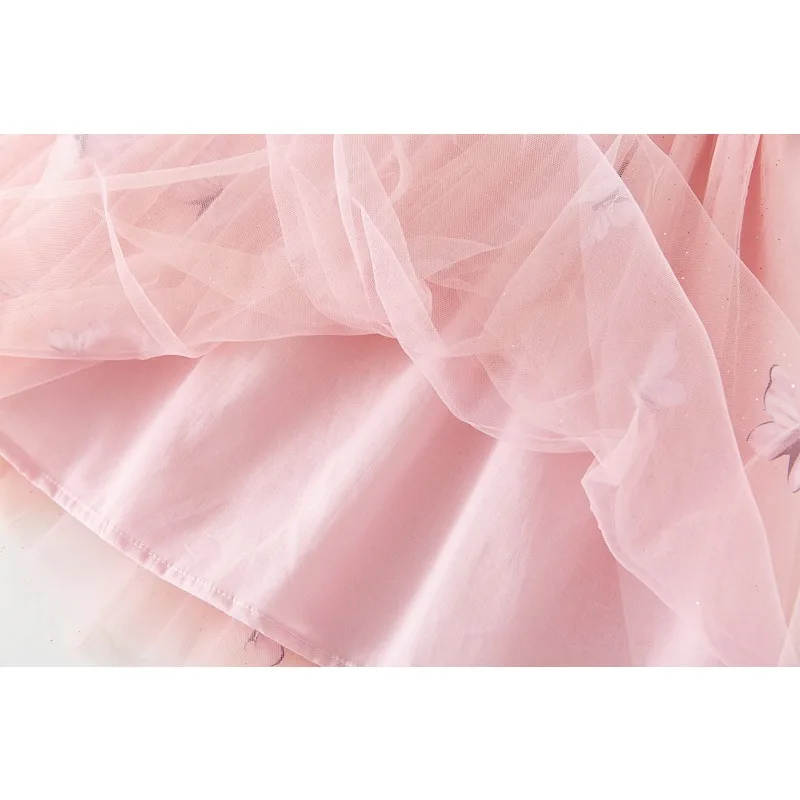 Summer Flower Mermaid Birthday Dress for Baby Girl Clothes Mesh Fairy Wings Princess Slip Tutu Dresses Sleeveless Girl Clothes