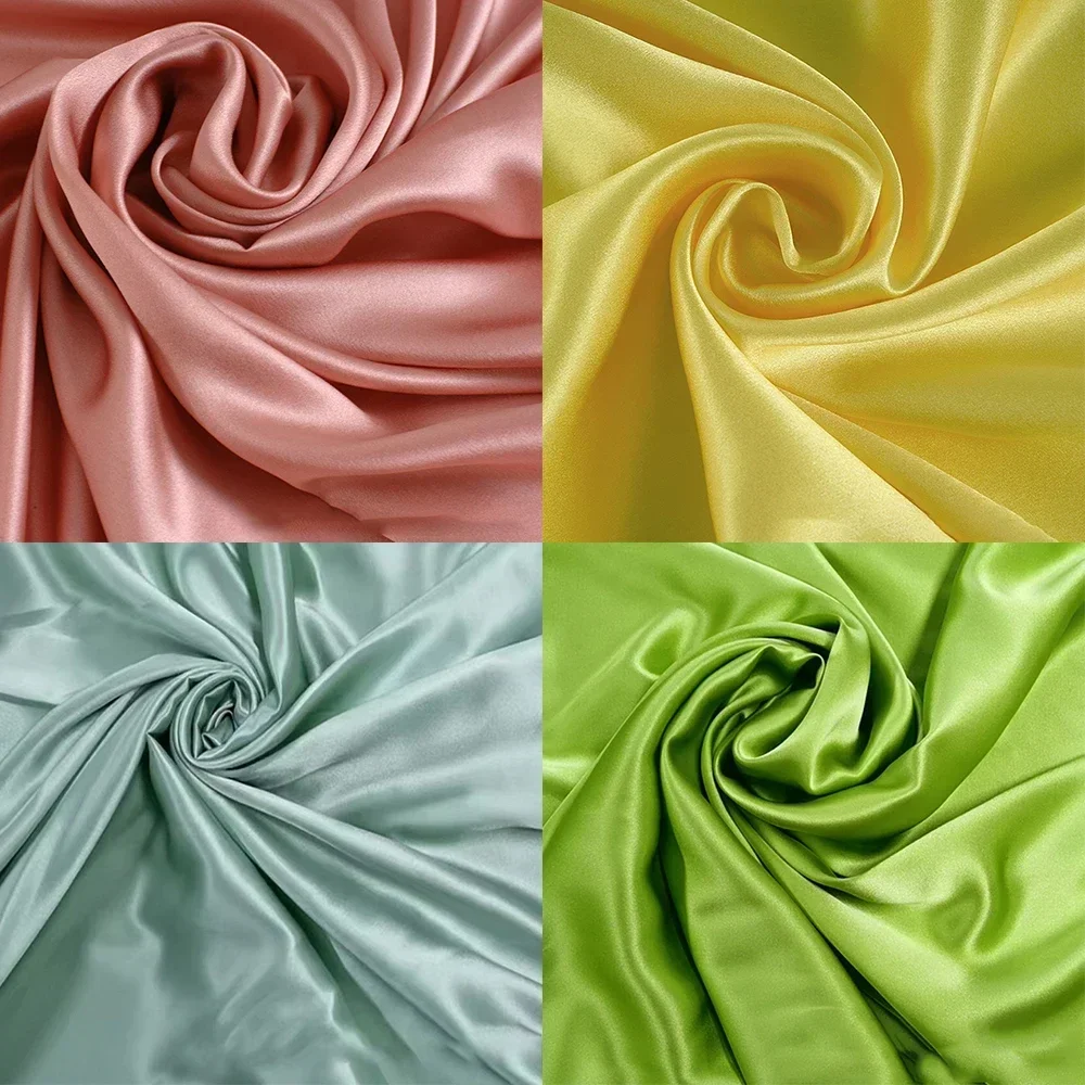 114CM Width 16 Momme 100% Pure Silk Fabric Natural Mulberry Silk Fabric Plain Crepe Satin