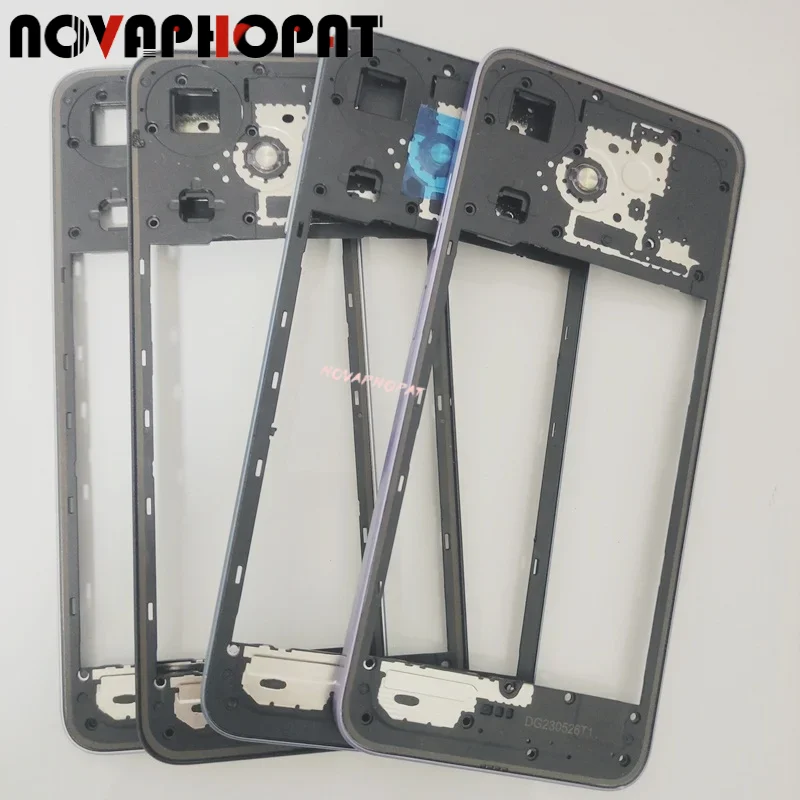 Novaphopat For Infinix Hot 30 Play X6835 Middle Frame Housing Case Middle Bezel Plate With Side Volume Key Button