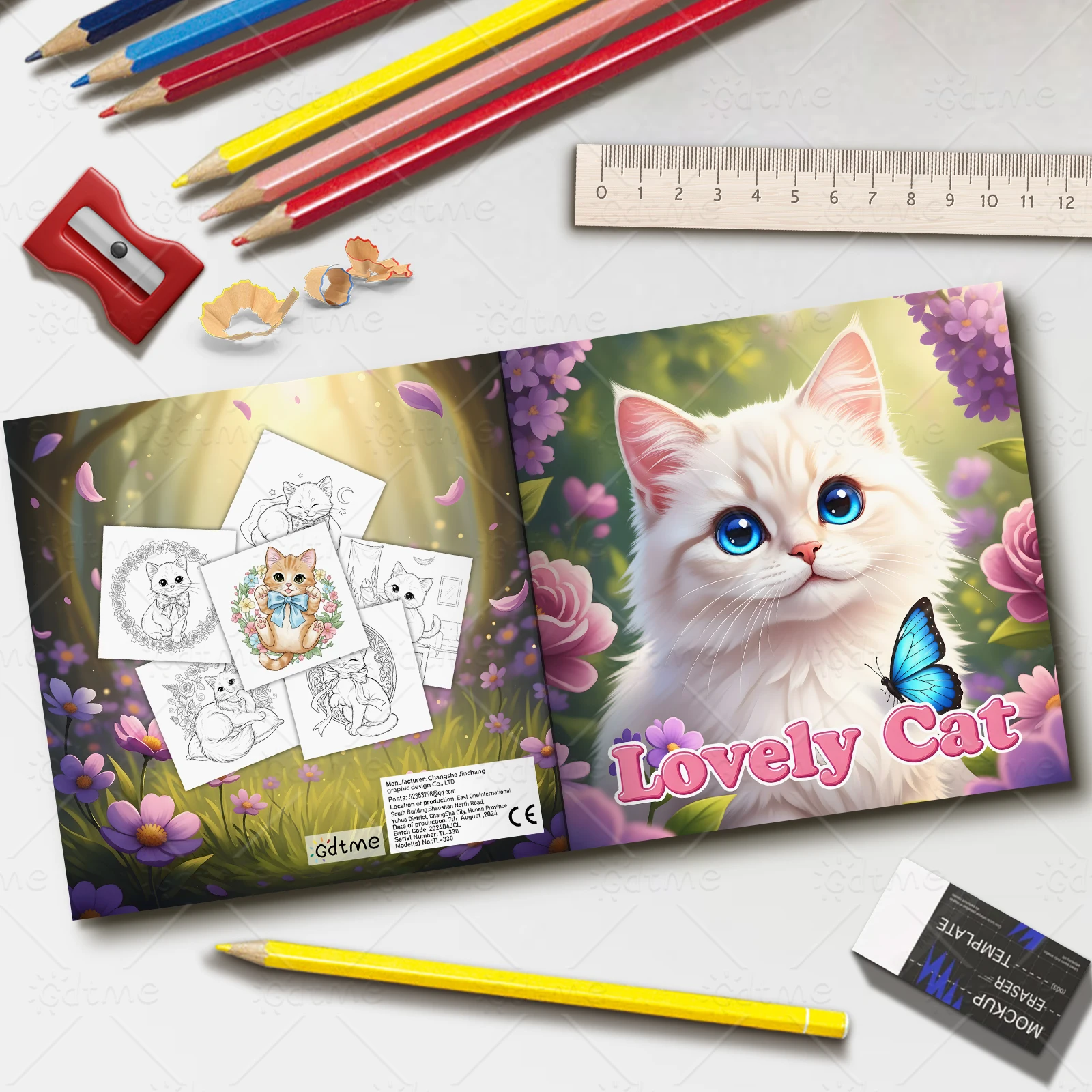 Lovely Cat Coloring Book for Adults Anti Anxiety Stress Relief Art Activity Book Perfect Gift for Cat Lovers & Animal Art Fans