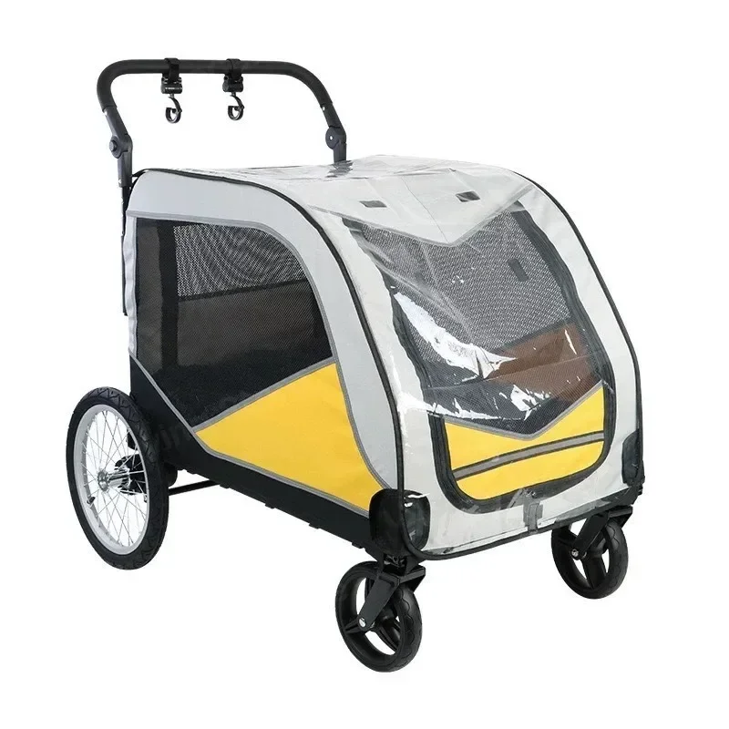 Carrito grande para mascotas, plegable portátil para caminar con perros, ancianos y flojos, perros discapacitados, gatos