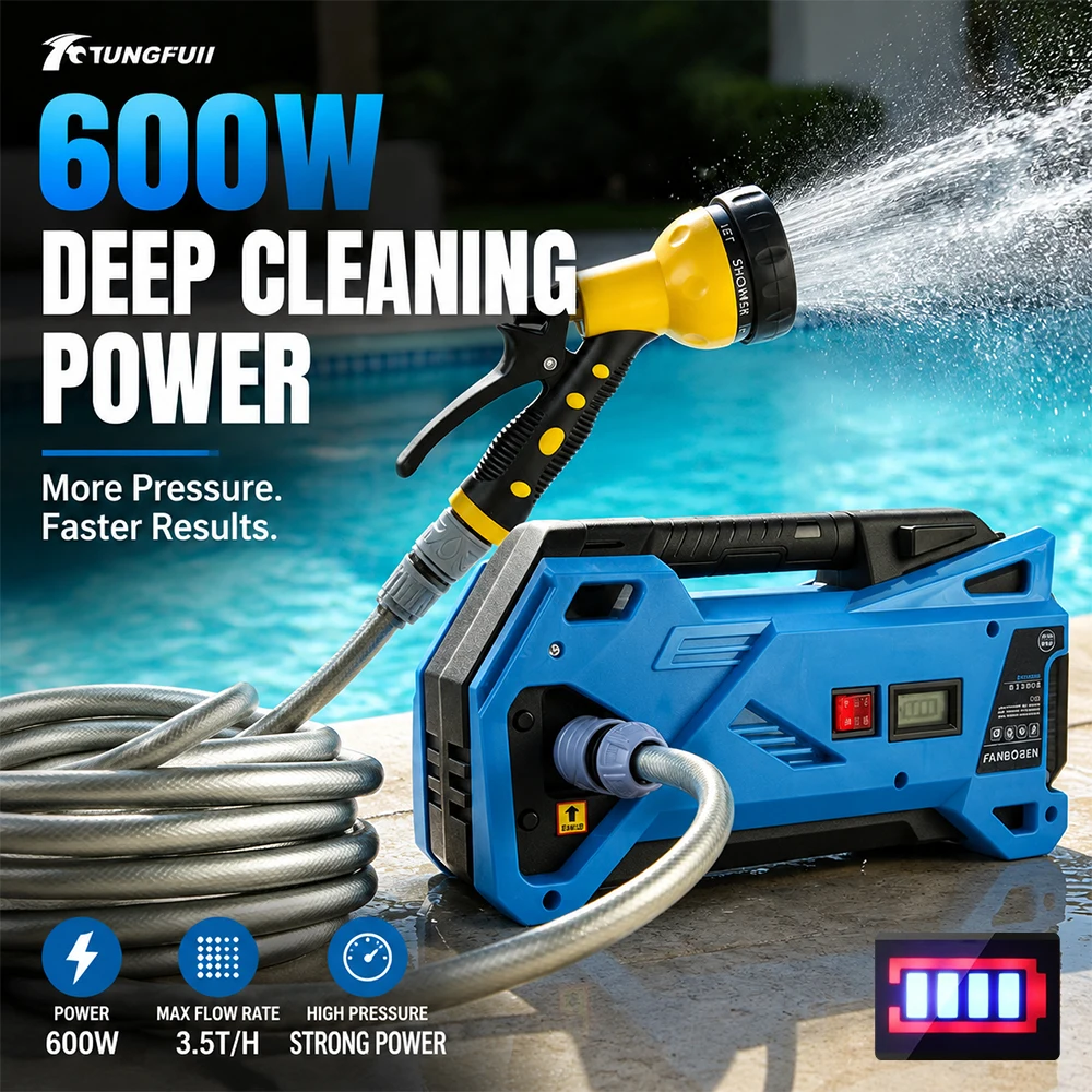 Outdoor Portable Water Pump IPX4 Waterproof for Camping Water Supply Backyard Vegetable Watering Tasks