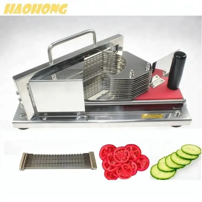 قطاعة طماطم يدوية من الفولاذ المقاوم للصدأ تجارية عالية الجودة، قطاعة طماطم للمطاعم المنزلية والمزارع والمواد الغذائية