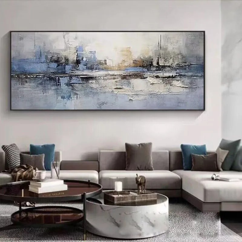 Abstract Modern Minimalist Lmpression Living Room On Canvas Sofa Bedroom Restaurant Horizontal Mural Living Room Background Pain