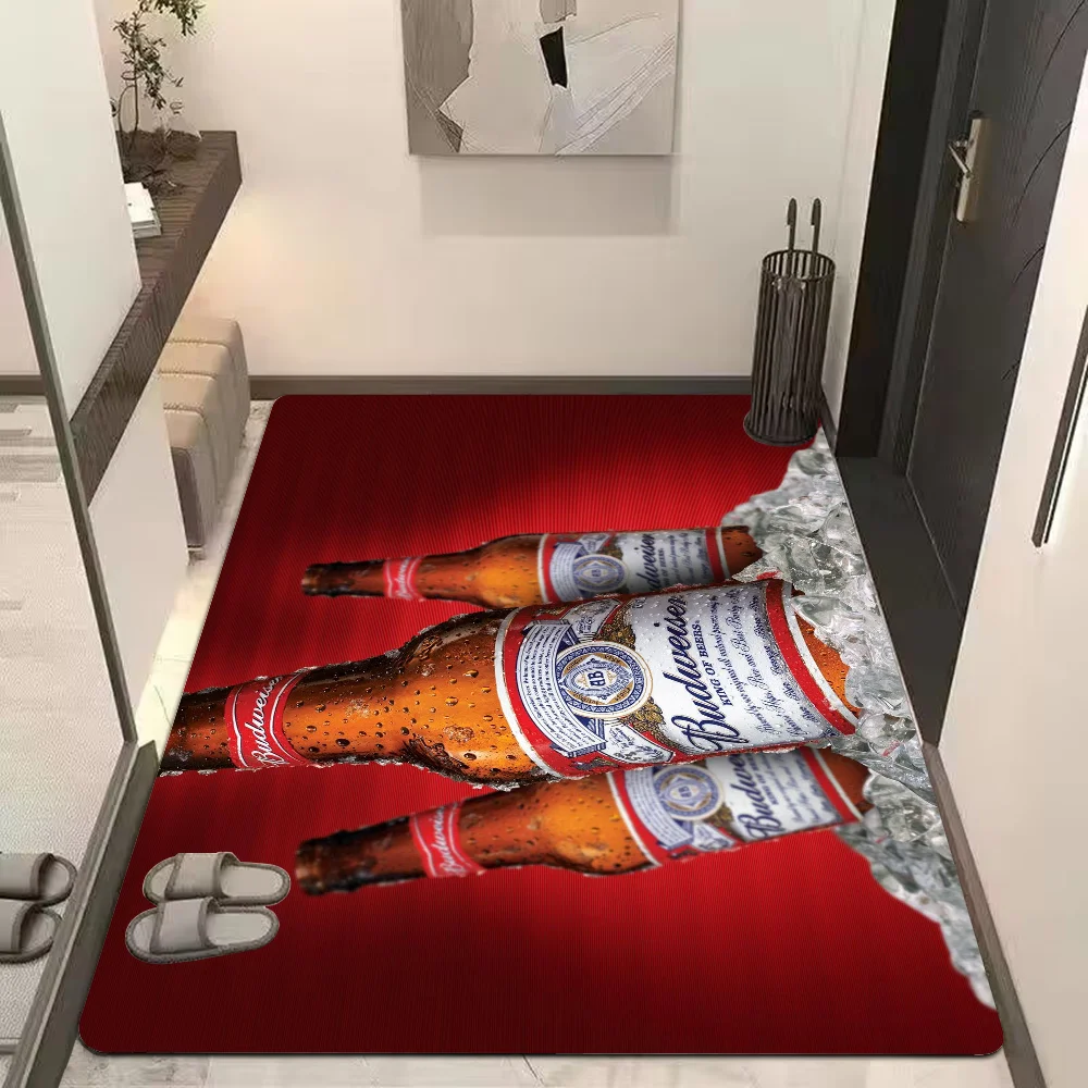 B-Budweisers Bathroom Mat INS Style Soft Bedroom Floor House Laundry Room Mat Anti-skid Welcome Doormat