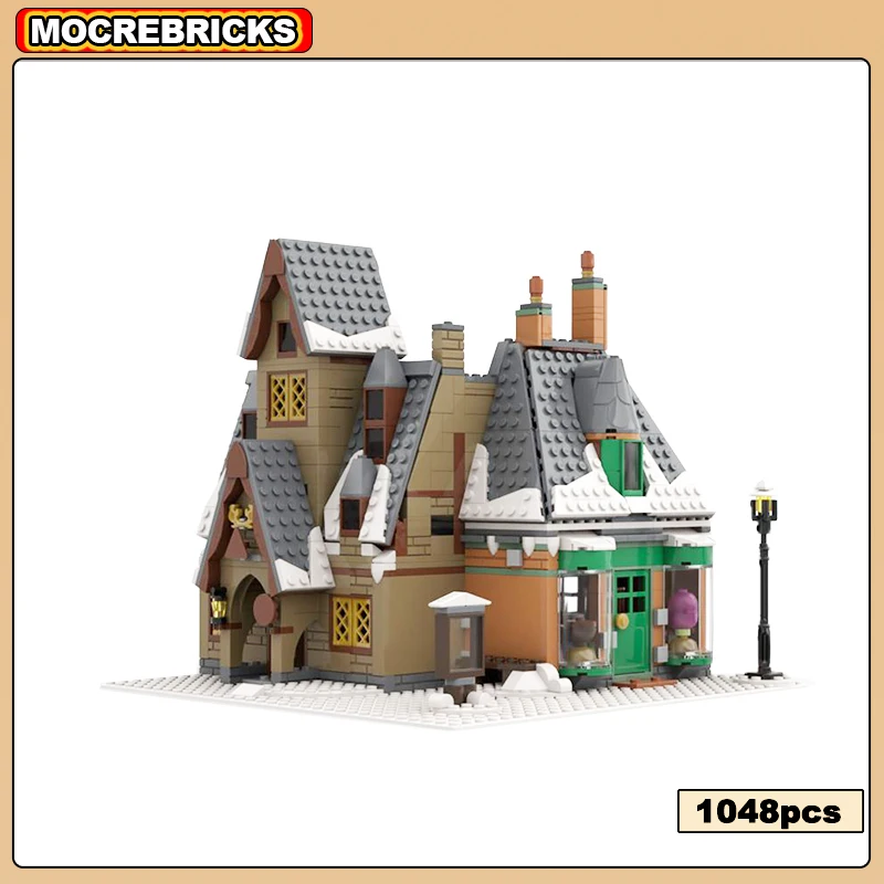 MOC-158767 Winter Village Set Building Modular House Building Block Kits Creative Assembly Model Bricks Toy Kid's Christmas Gift