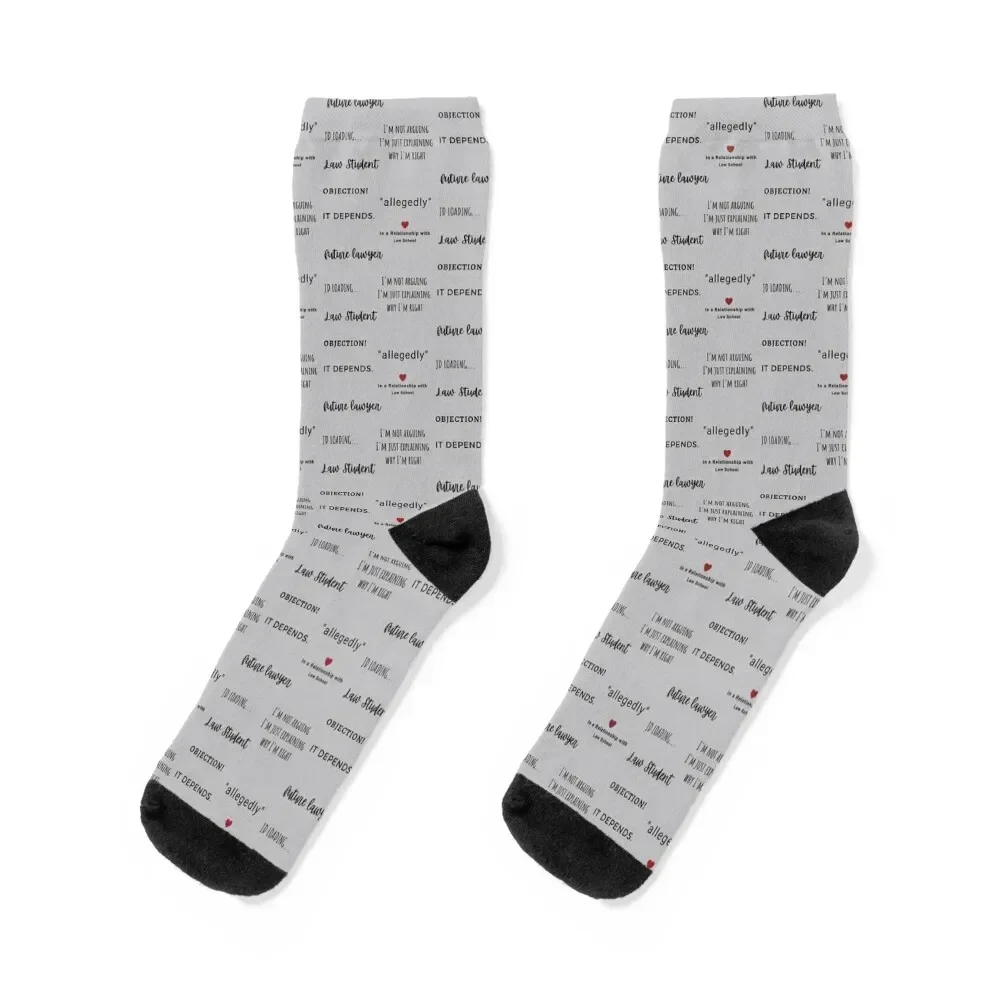 

Law student quotes pack Socks funny gift Argentina kids Socks Men Women's