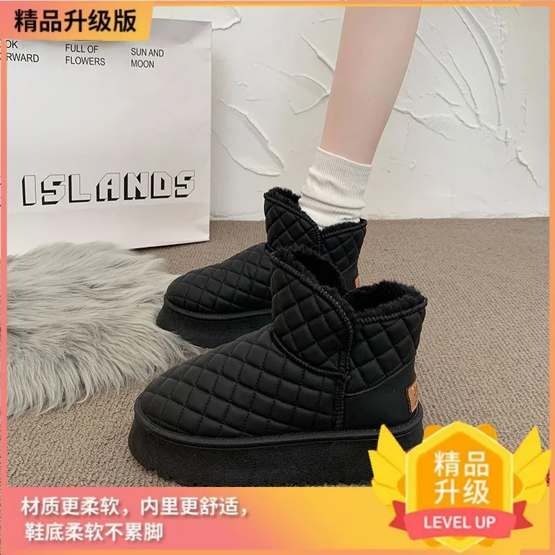 Women's snow boots winter warm plush boots women's  winter casual shoes women's ankle boots platform shoes