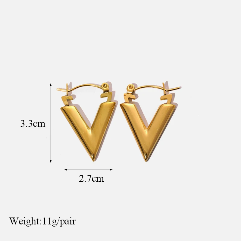 GANPUP 316L Edelstahl, stilvolle, einzigartige ovale Tropfenohrringe, kreatives Metall, goldfarben, wasserdicht, Ohrstecker, Schmuck für Frauen – Detail 4