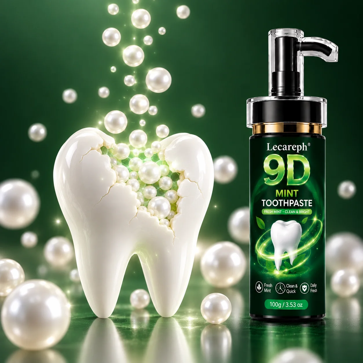 9D Pearl Niacinamide Whiten Toothpaste Hydroxyapatite Deep Clean Toothpaste Brighten Teeth Smooth Enamel Care Daily Oral Care