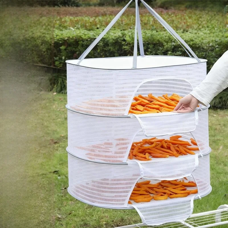 Home Use Vegetable Drying Net Potato Drying Tool Fly Proof Dry Goods Grid Multi Layered Drying Net for Food Preservation