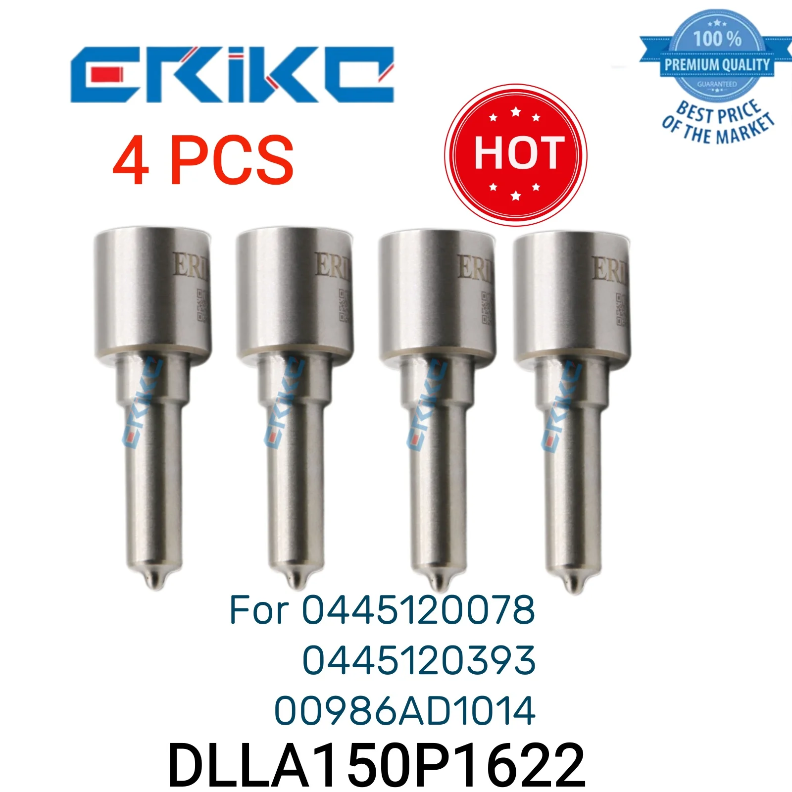 

4 PCS DLLA150P1622 0 433 171 991 Injector Spray Nozzles DLLA 150 P 1622 Nozzle DLLA 150P1622 fit for 044512 078 393 00986AD1014